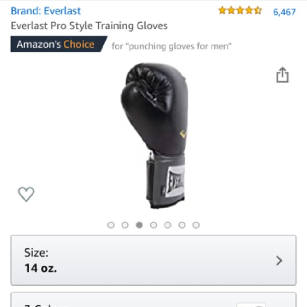 [Like New] Everlast Pro Style Training Gloves -Blk - Picture 3 of 11